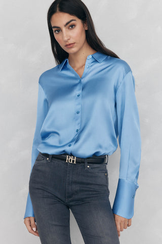 Camisa Manga Larga Satinada