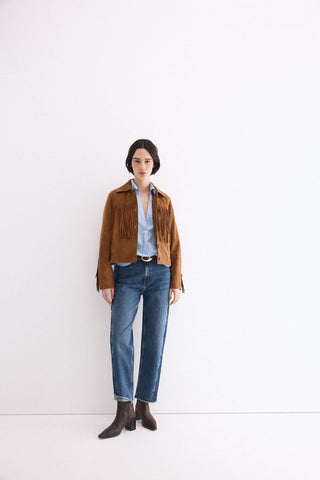 Camisa Oversize Manga Larga de Algodón