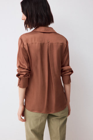 E. Camisa M/L Satinada.