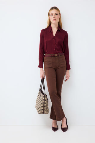 E. Camisa M/L Satinada.