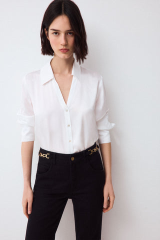 E. Camisa M/L Satinada.