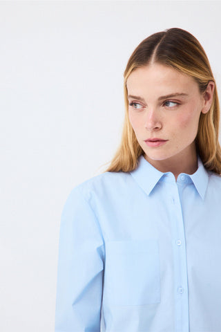 E. Camisa M/L Cropped Popelin Bol.