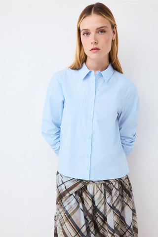 E. Camisa M/L Cropped Popelin Bol.