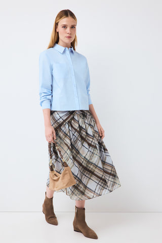E. Camisa M/L Cropped Popelin Bol.