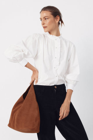 Bolso con Asa de Hombro de Piel