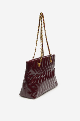 Bolso Shopper Acolchado Efecto Satinado