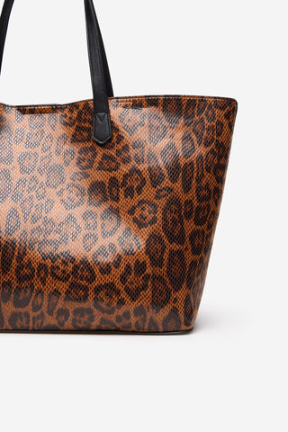 Bolso Shopper con Estampado Animal Print