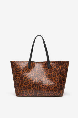 Bolso Shopper con Estampado Animal Print