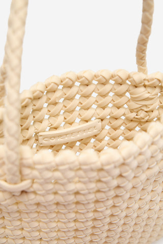 Crochet Fabric Crossbody Bag
