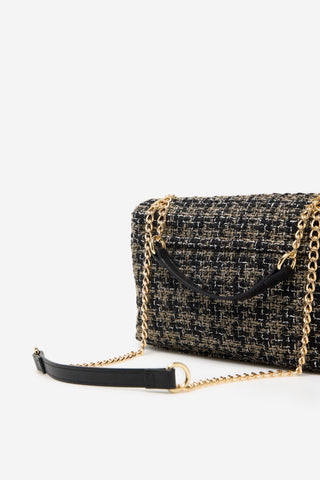 Bolso con Solapa de Tweed