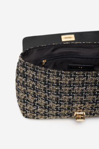 Bolso con Solapa de Tweed