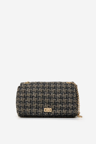 Bolso con Solapa de Tweed