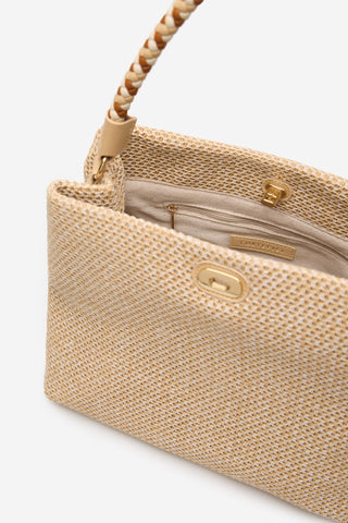 Bolso de Rafia con Asa Trenzada
