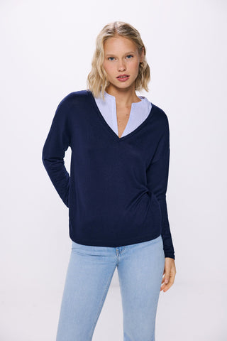 Camiseta Manga Larga Cuello Pico