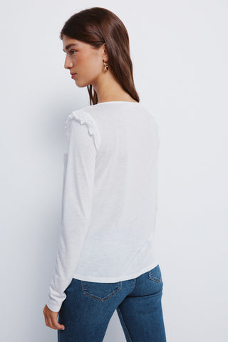 Camiseta Manga Larga con Detalle Volantes