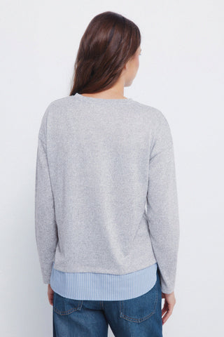 Camiseta Combinada Cuello Redondo