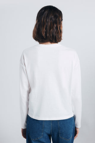 Camiseta Manga Larga con Detalle Tachuelas