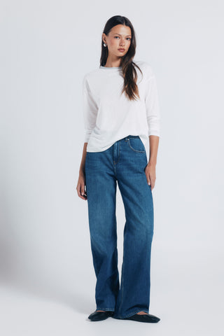 Camiseta Manga Larga con Cuello de Lúrex