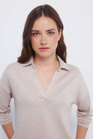 Camiseta Manga Larga con Cuello Polo