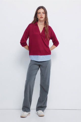 Long-Sleeve Polo Shirt