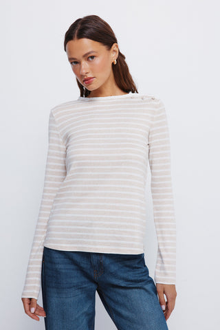 Camiseta Manga Larga con Detalle Cuello