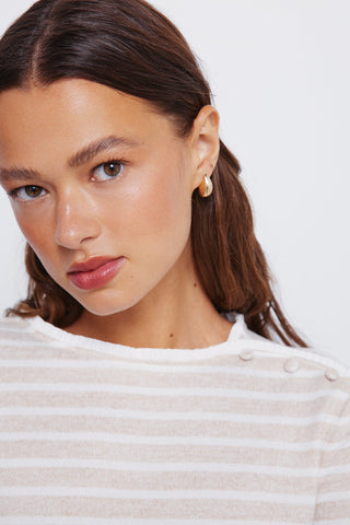 Camiseta Manga Larga con Detalle Cuello