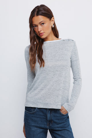 Camiseta Manga Larga con Detalle Cuello