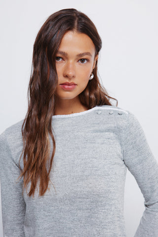 Camiseta Manga Larga con Detalle Cuello