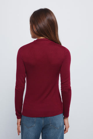 Camiseta Manga Larga con Cuello Perkins