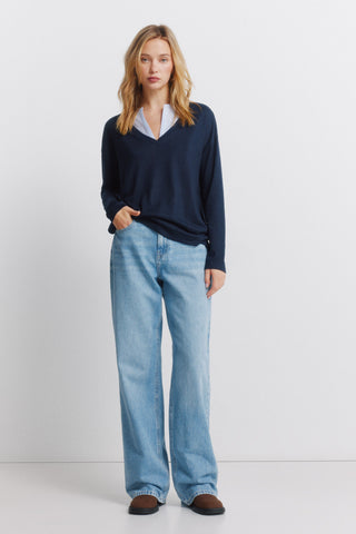 Camiseta Manga Larga Escote V