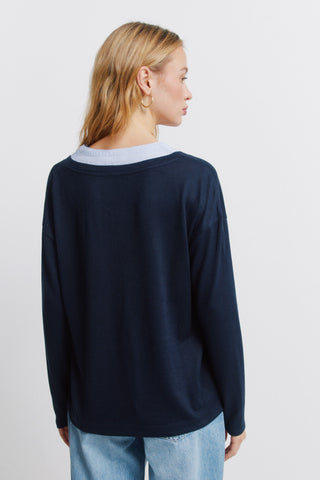 Camiseta Manga Larga Escote V