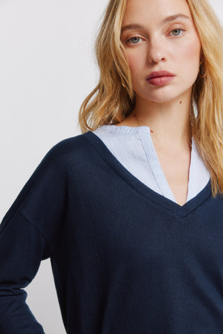 Camiseta Manga Larga Escote V