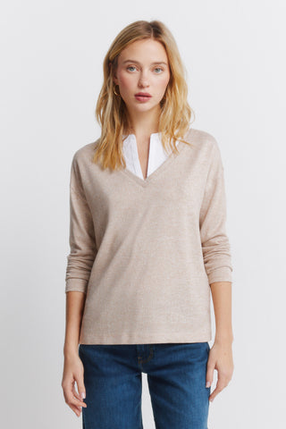 Camiseta Manga Larga Escote V