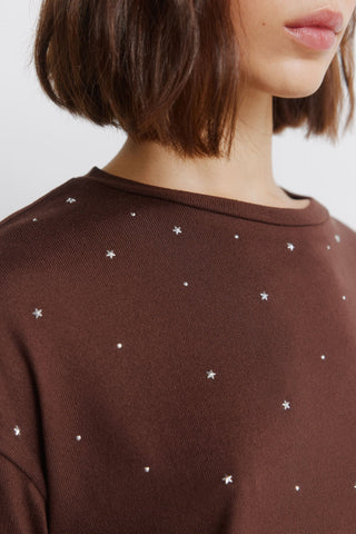 Camiseta Manga Larga con Detalle Tachuelas