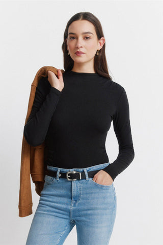 Camiseta Manga Larga con Detalle Frunces