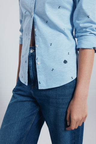 Camisa Manga Larga con Algodón