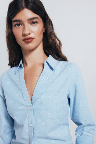 Camisa Manga Larga con Bolsillo Delantero