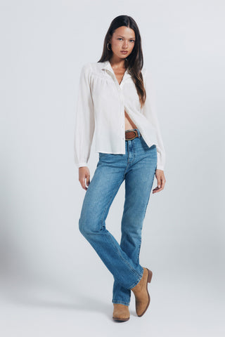 Blusa Manga Larga con Detalle Encaje