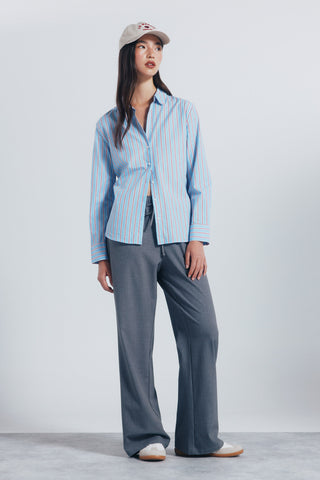 Camisa Manga Larga con Estampado Rayas