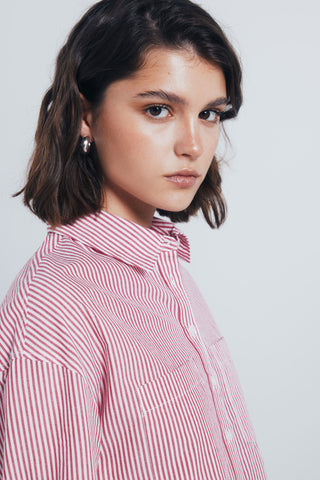 Camisa Manga Larga con Estampado Rayas