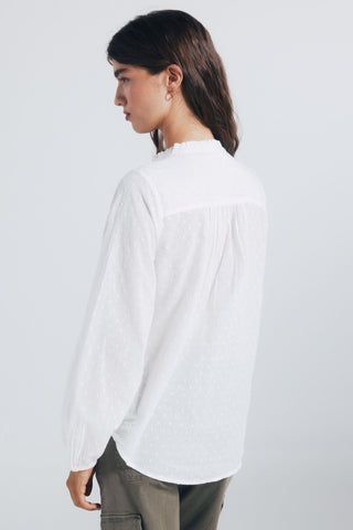 Camisa Manga Larga Cuello Mao