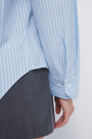 Camisa Oversize Manga Larga con Bolsillo