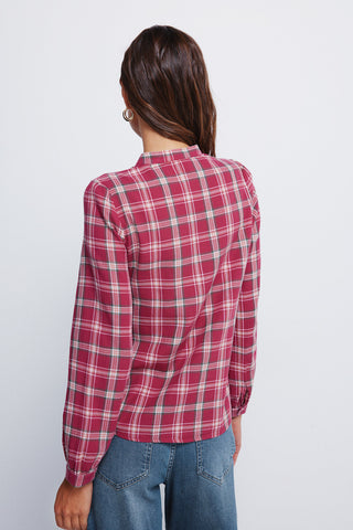 Blusa Manga Larga con Volantes Estampado