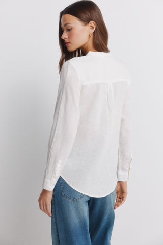 Camisa Manga Larga con Cuello Mao