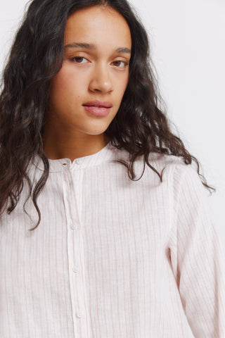 Camisa Manga Larga con Cuello Mao