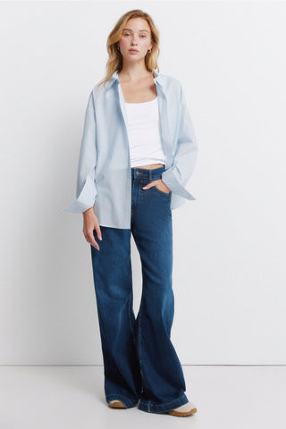 Oversize Popelin Shirt With Buttons.