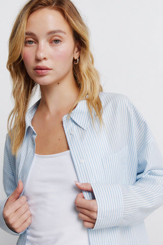 Oversize Popelin Shirt With Buttons.