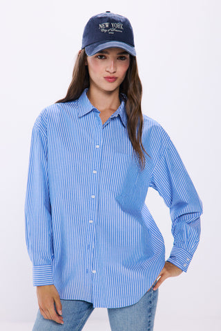 Camisa Manga Larga Oversize de Algodón