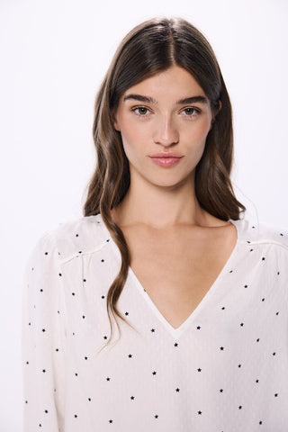 Blusa Manga Larga con Fruncido