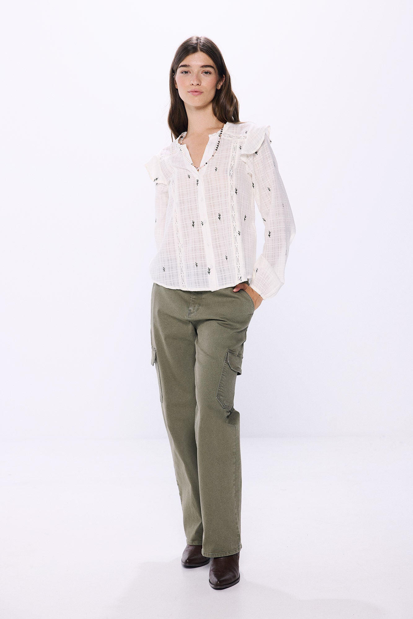 Vestir Camisas Springfield Mujer Americana Mujer Camisa